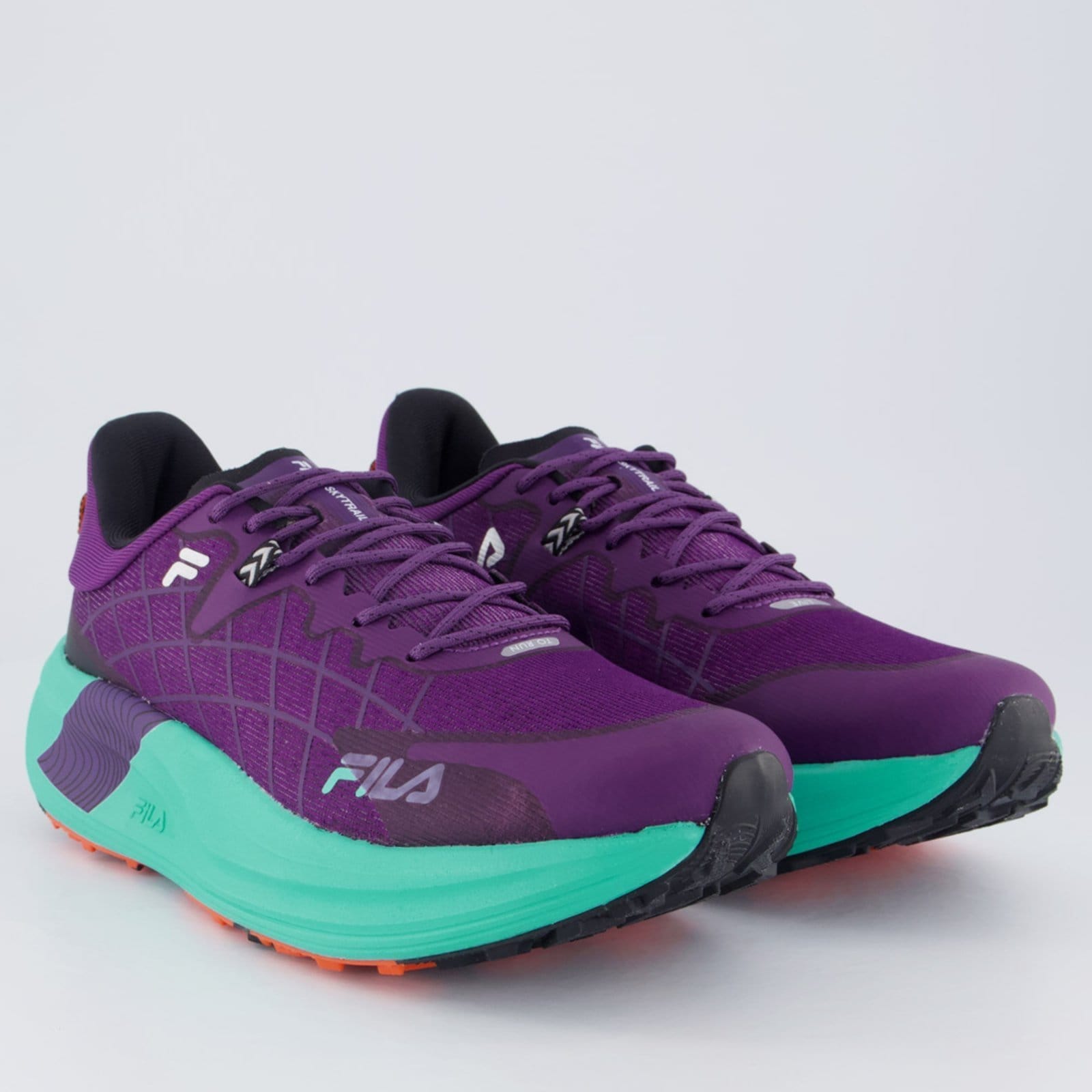 Vista 2 Tênis Fila Skytrail Roxo e Azul Fila roxo azul