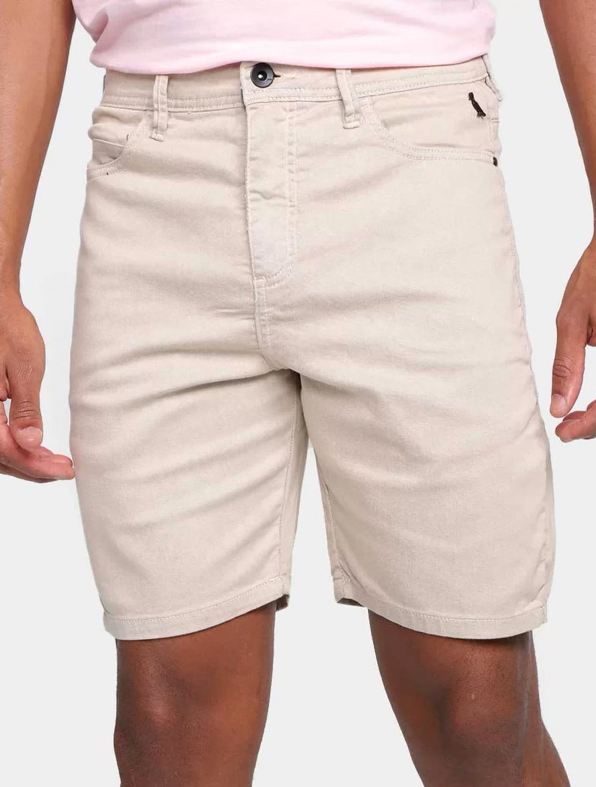 Vista 2 Bermuda Reserva Masculina Sarja Color Areia Reserva bege/off-white