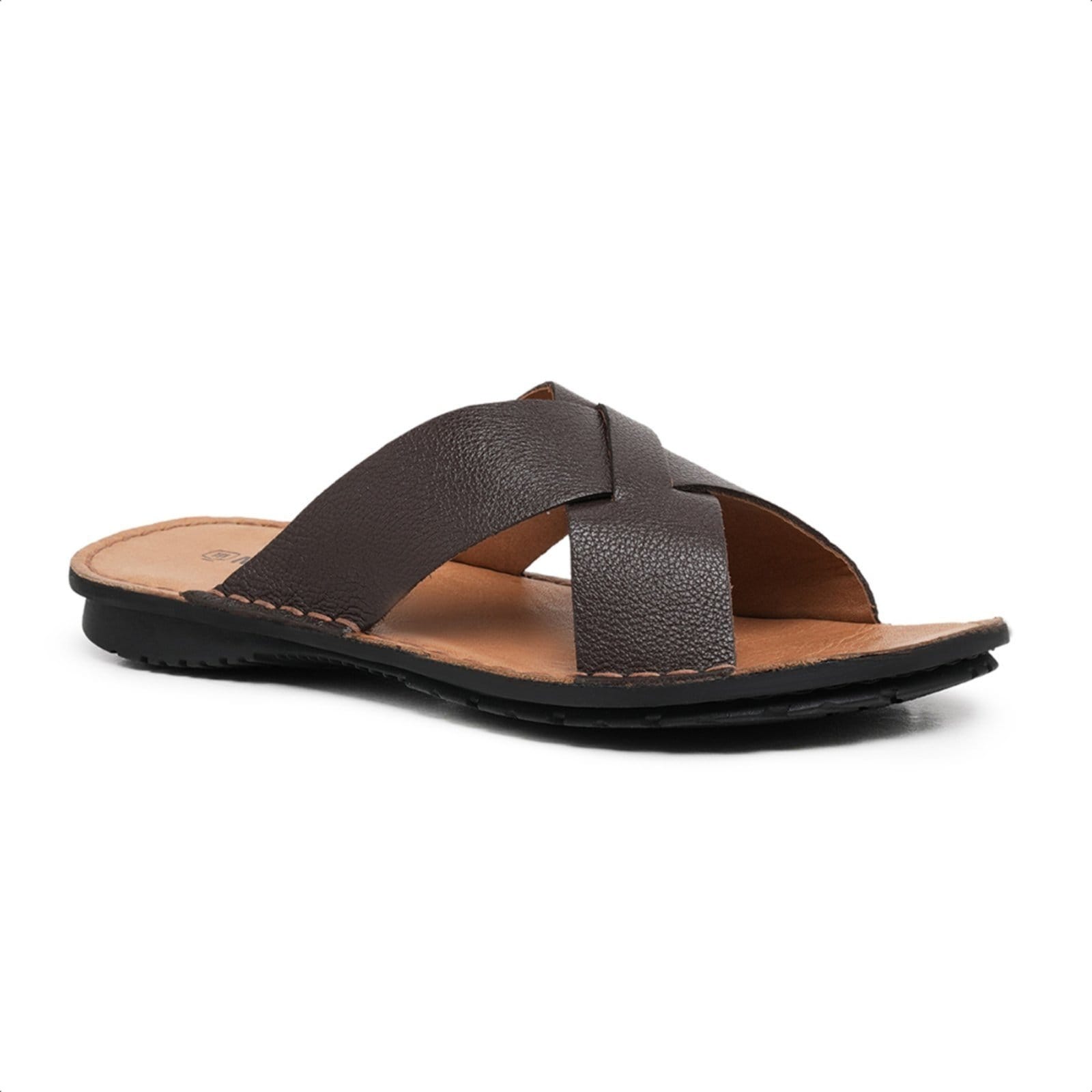 Chinelo Conforto Malbork Couro Palmilha De Couro 48103M