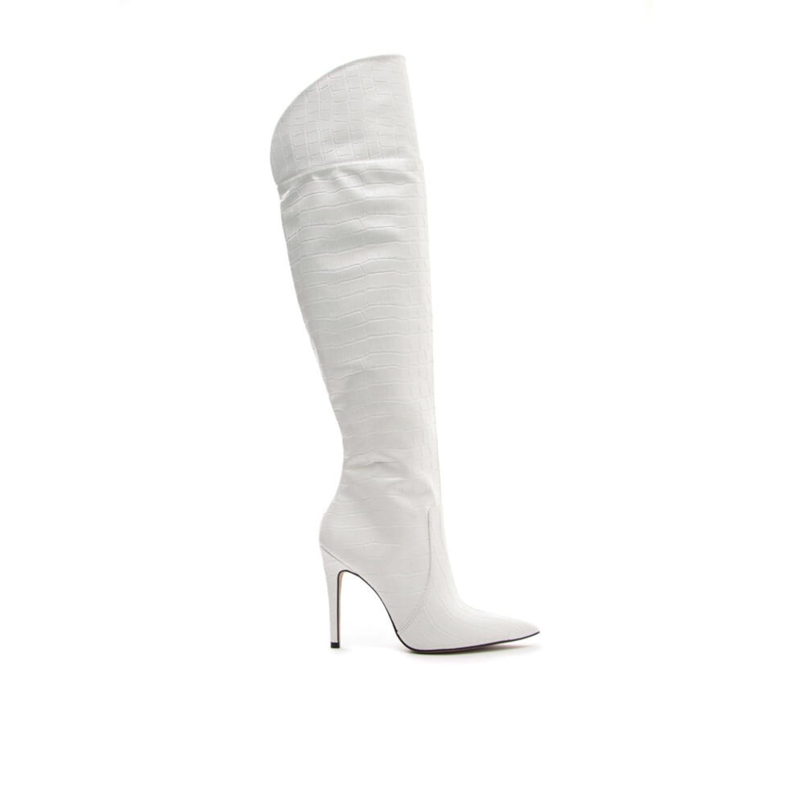 Bota Branca Cano Longo Cecconello 1766011-1