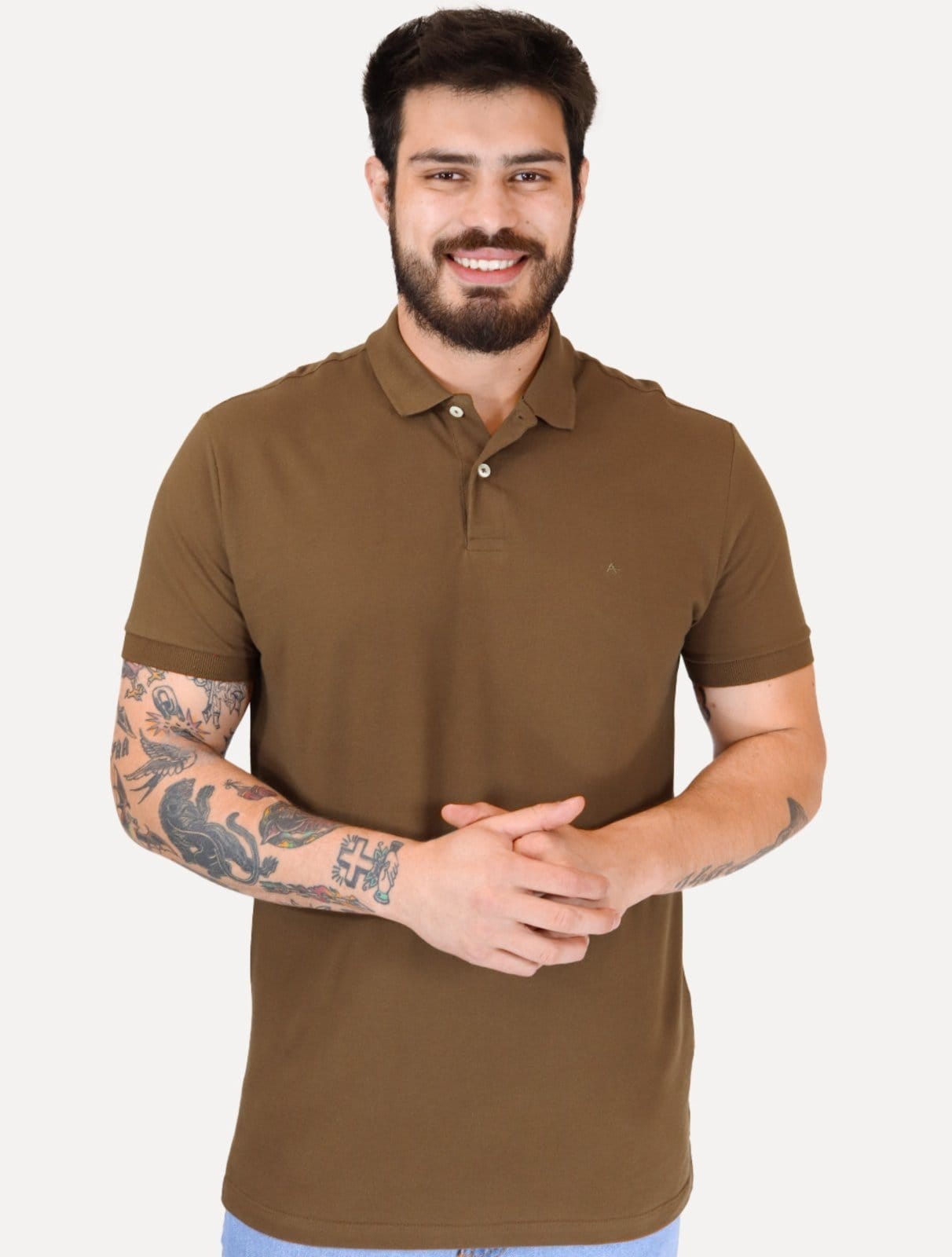 Polo Aramis Masculina Basic Piquet Mono Médio