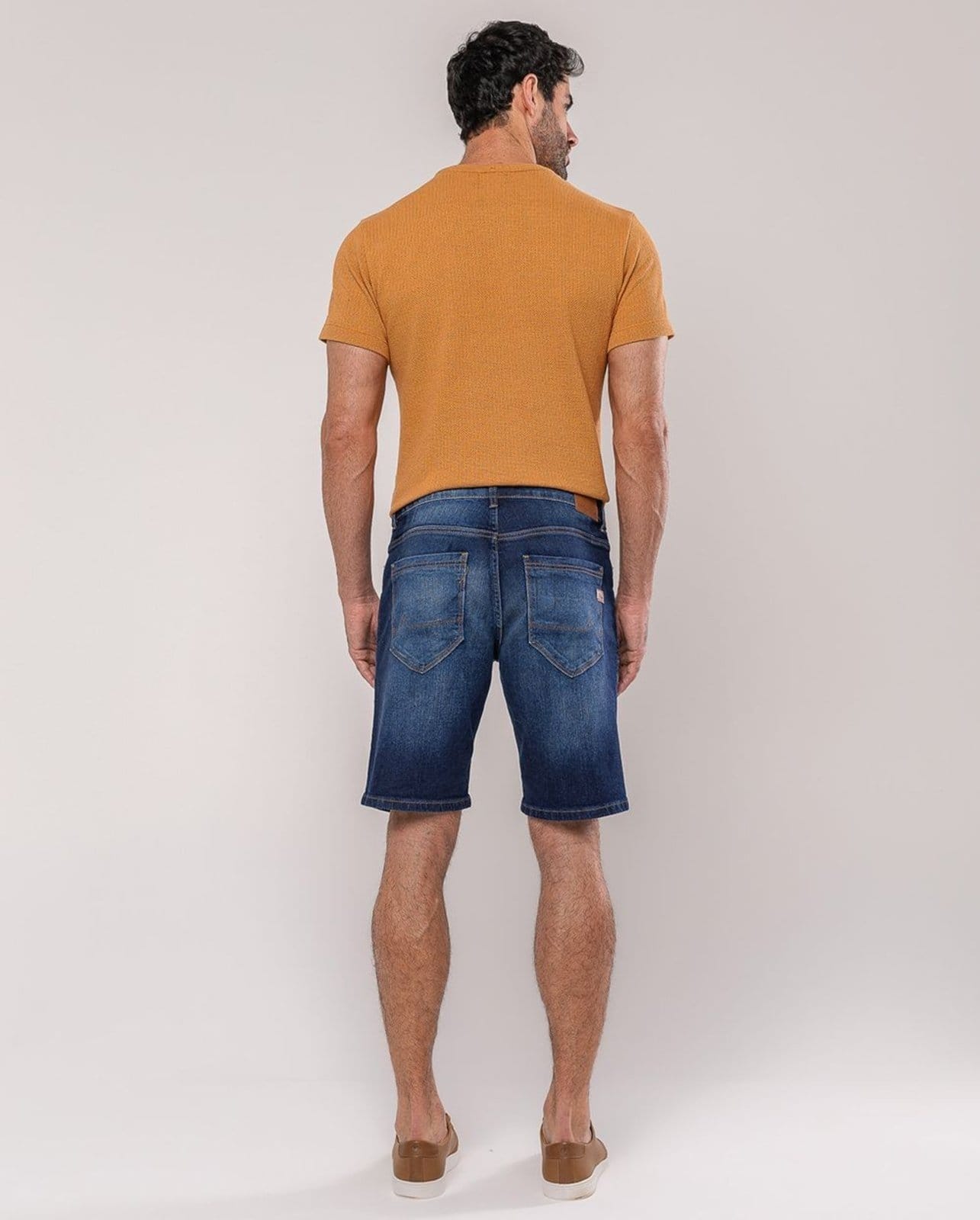 Vista 2 Bermuda Slim Fit Masculina 25154 Escura Consciência jeans