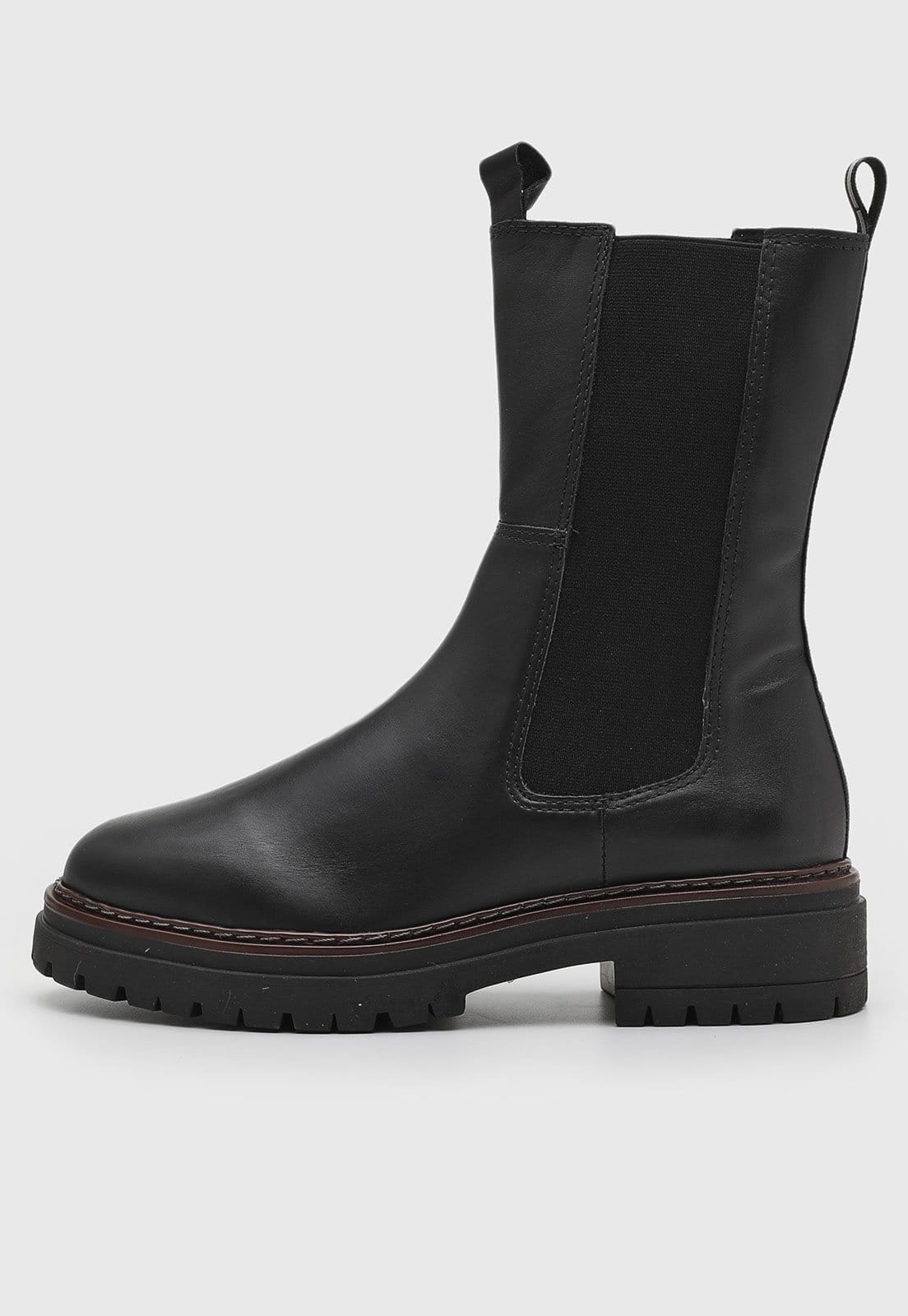 Vista principal Bota Chelsea Bottero Salto Bloco Preta Bottero preto