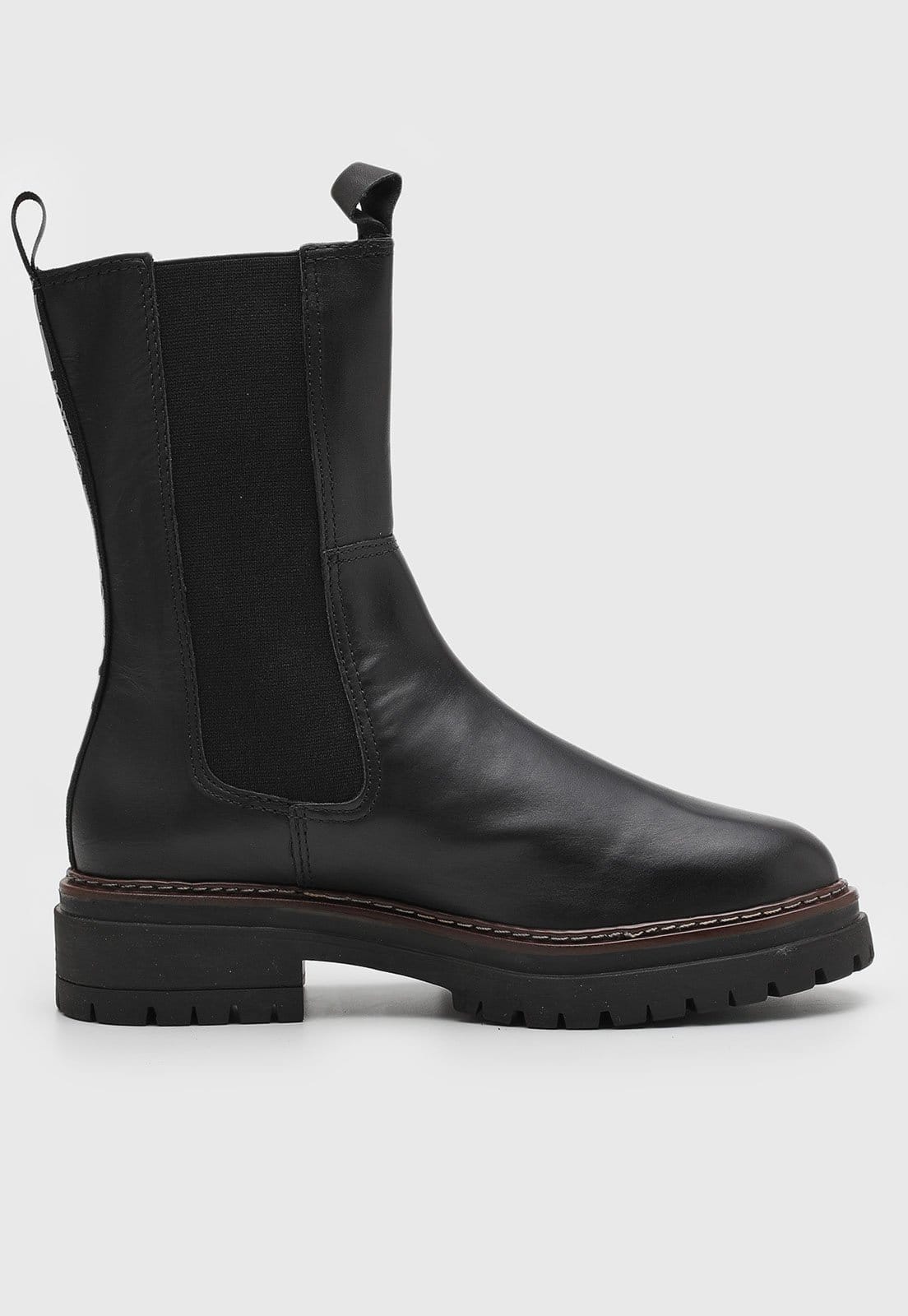 Vista 2 Bota Chelsea Bottero Salto Bloco Preta Bottero preto