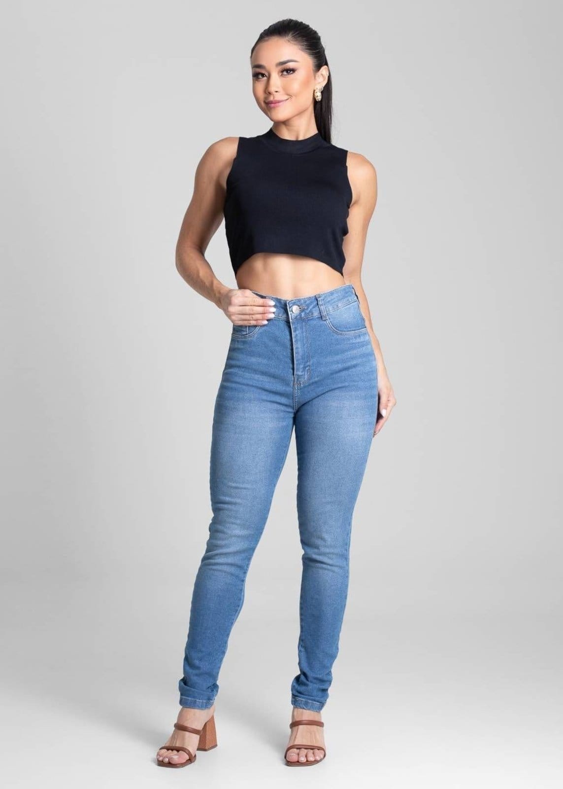 Vista 2 Calça Jeans Sawary Super Lipo - 282001 Sawary azul