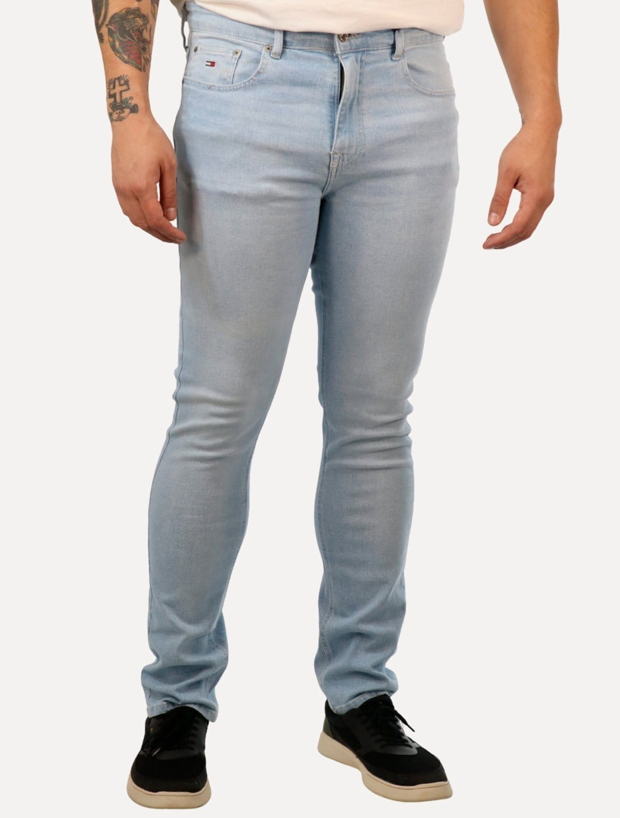 Vista principal Calça Tommy Jeans Masculina Slim Austin Claro Tommy Jeans azul