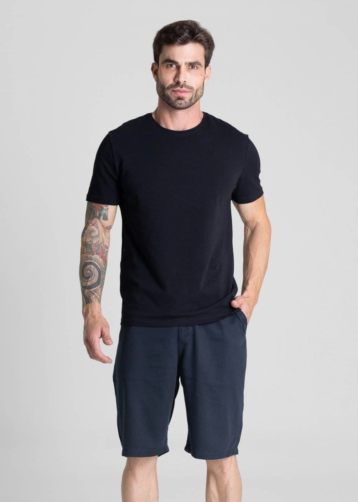 Vista 2 Bermuda Linho Sawary - 281161 Sawary azul