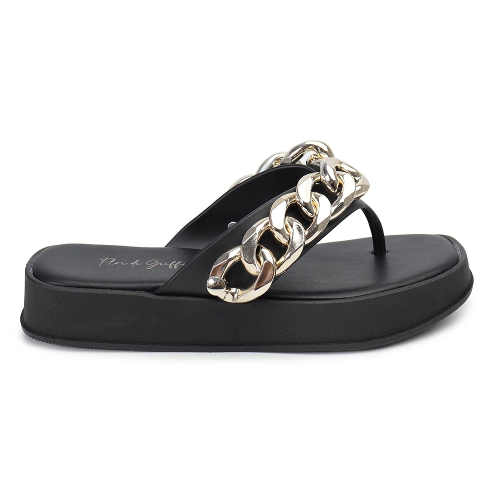 Vista 2 Tamanco Flor de Griffe Corrente F G FLOR DE GRIFFE preto