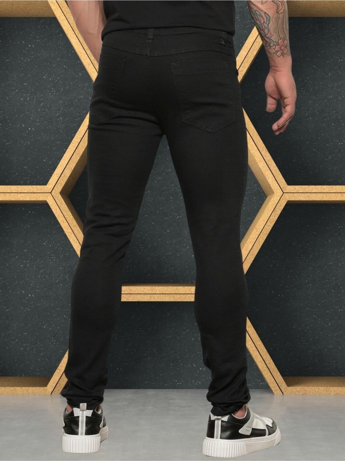 Vista 2 Calça Jeans Skinny Onix Masculina Preta I CKF Wear preto