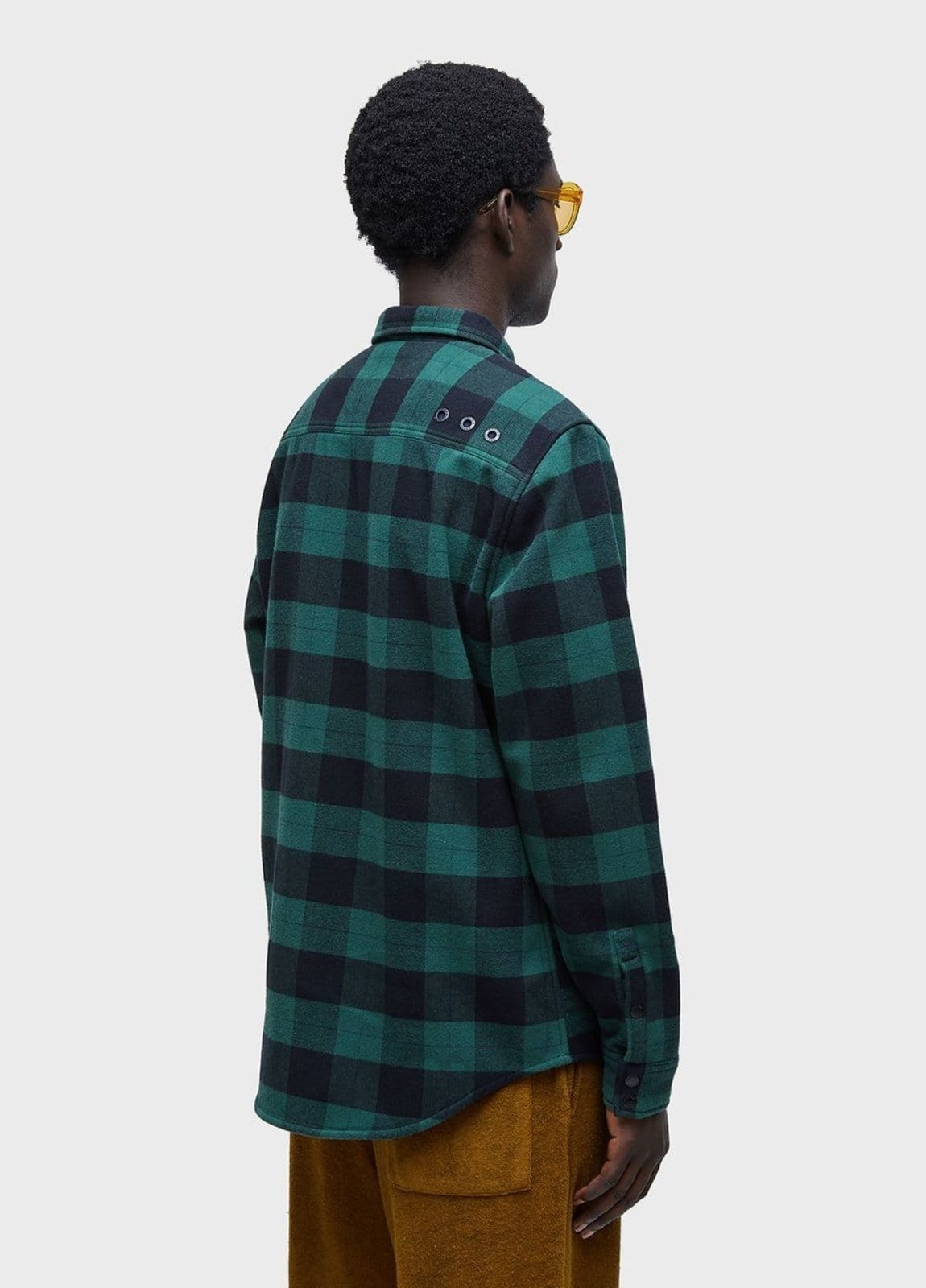 Vista 2 Overshirt xadrez Osklen verde