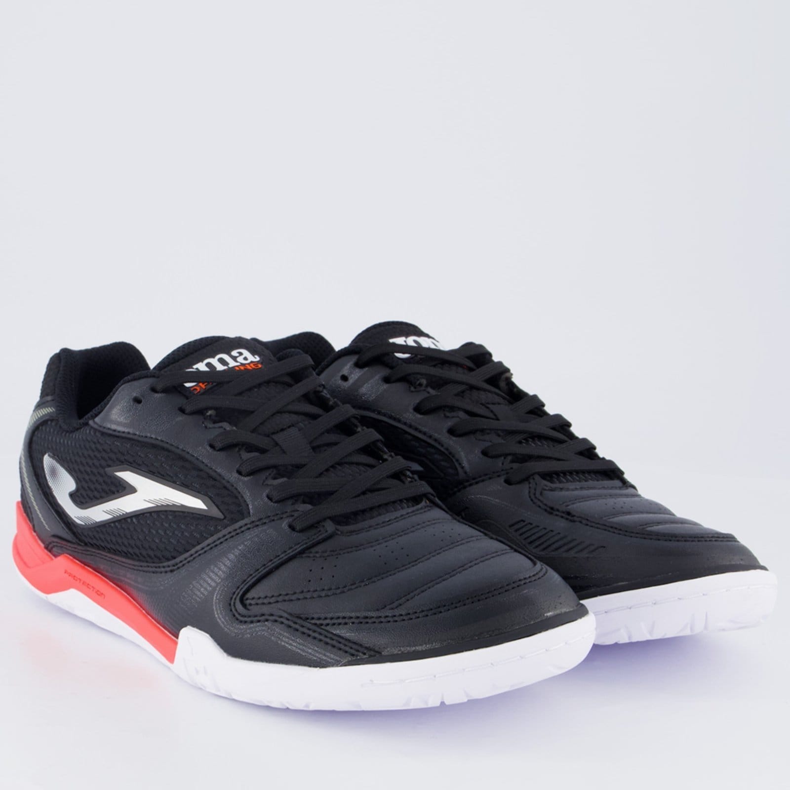 Vista 2 Chuteira Joma Dribling Futsal Preta e Rosa Joma preto rosa