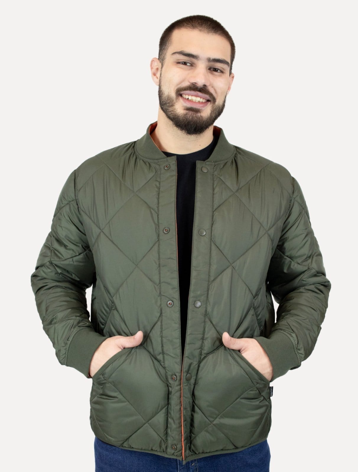 Jaqueta Calvin Klein Jeans Dupla Face Bomber Reversivel