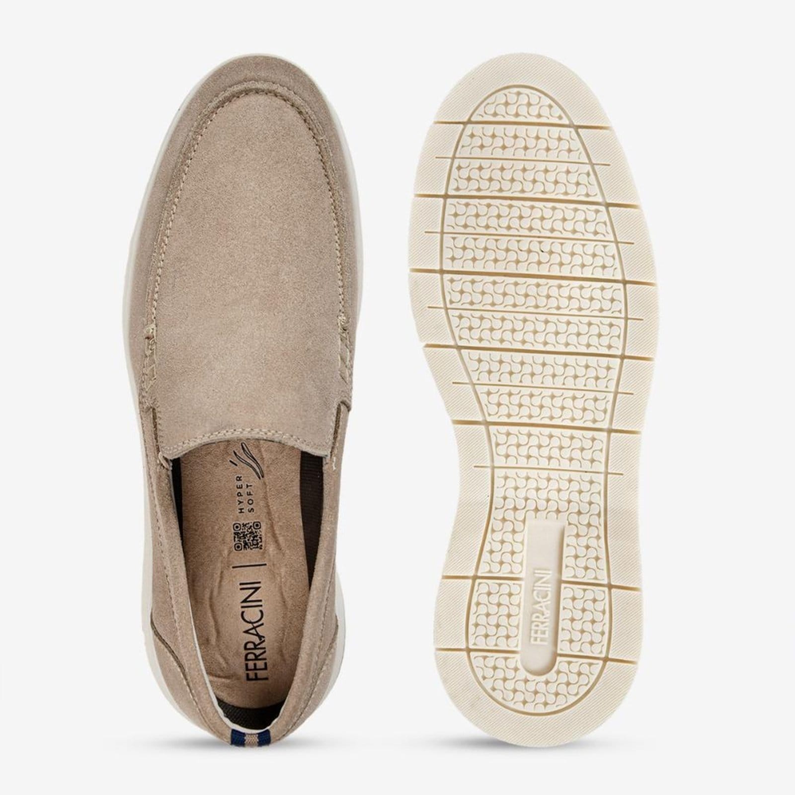 Vista 2 Loafer de Camurça Ferracini Malta Plus Moderno FERRACINI bege