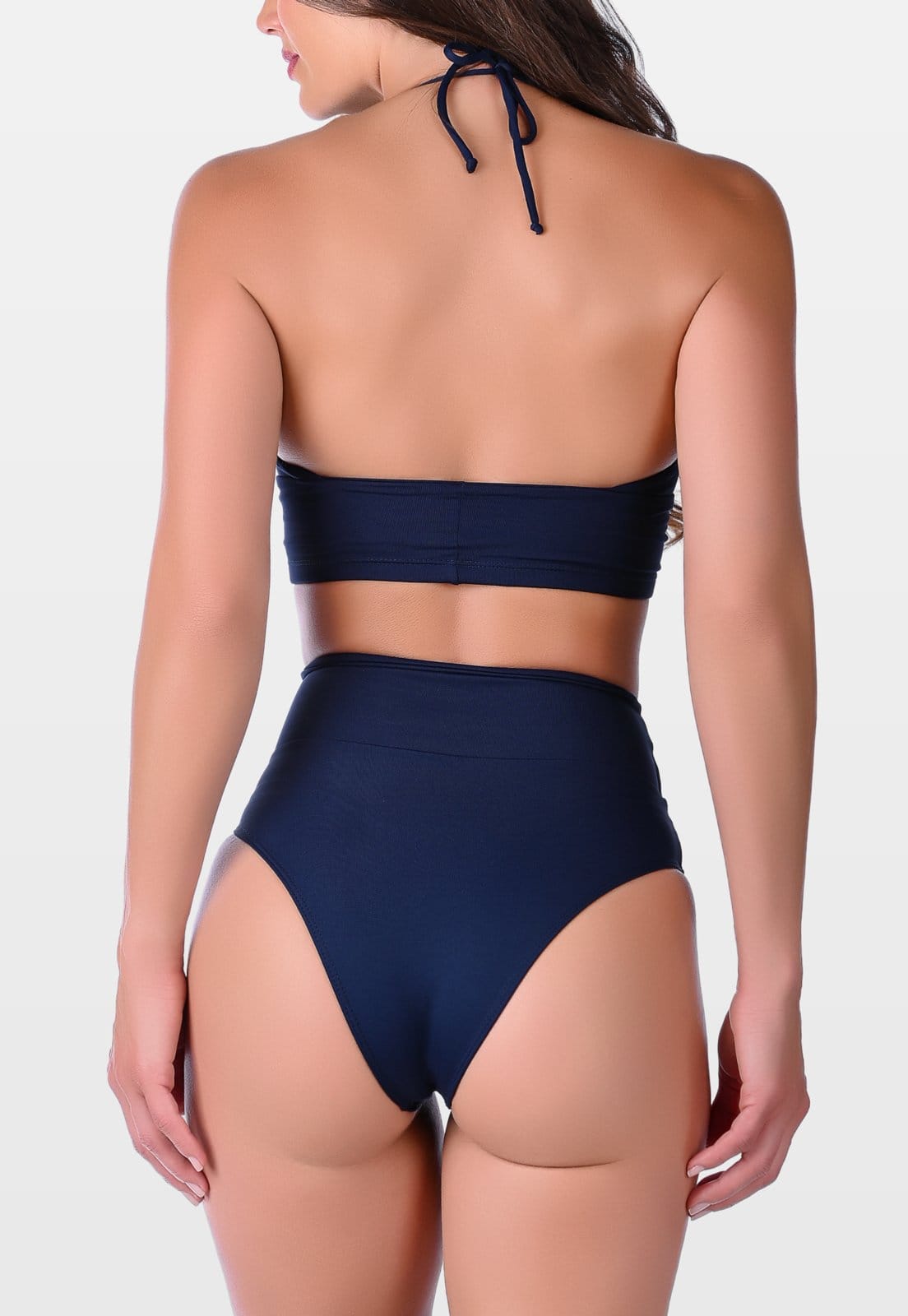 Vista 2 Biquíni Summer Soul Cropped Com Bojo Hot Pants Azul Escuro Summer Soul azul marinho