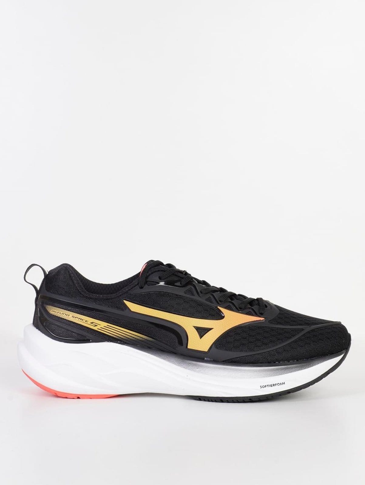 Vista principal Tênis Esportivo Space 5 Mizuno Masculino DOURADO Mizuno preto