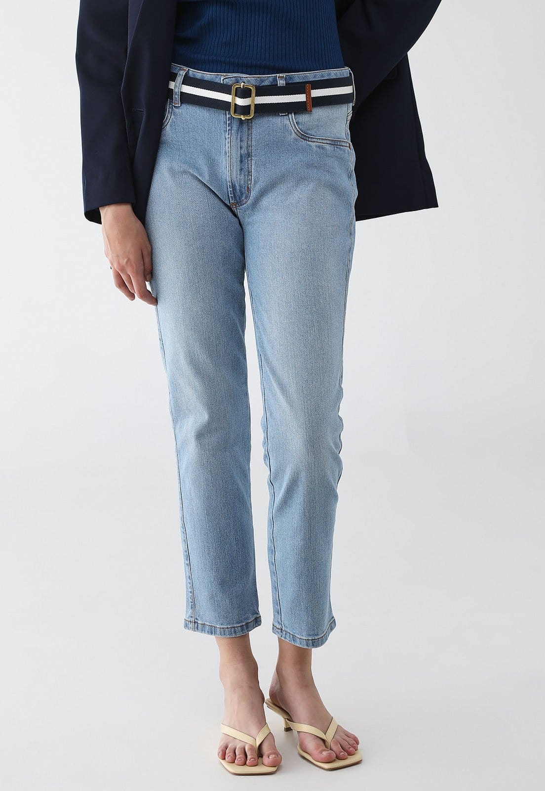 Calça Jeans Feminina Lança Perfume Diana Skinny Ankle High Claro