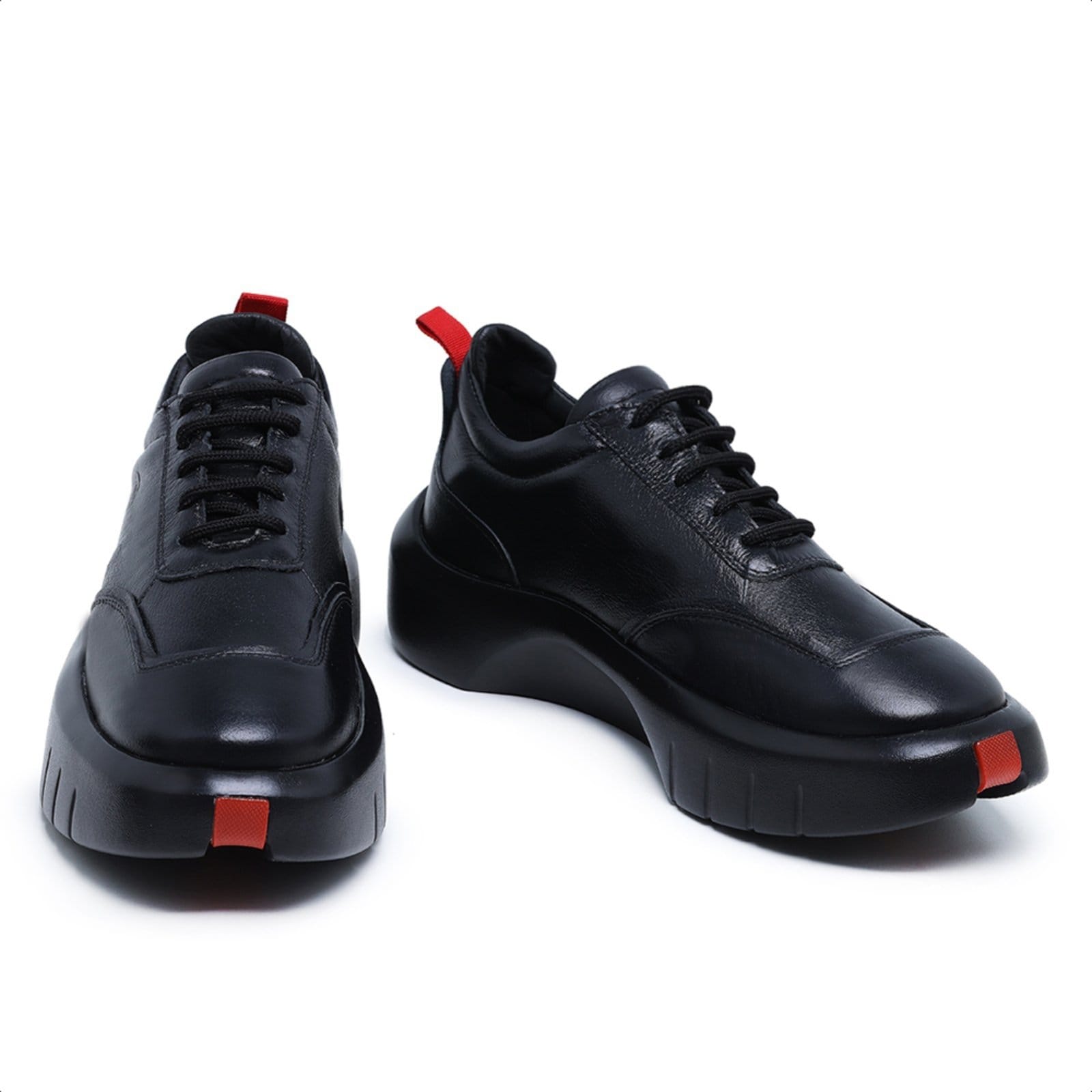 Vista 2 Tênis Masculino Casual Malbork em Couro Preto All Black 22000P Malbork preto black