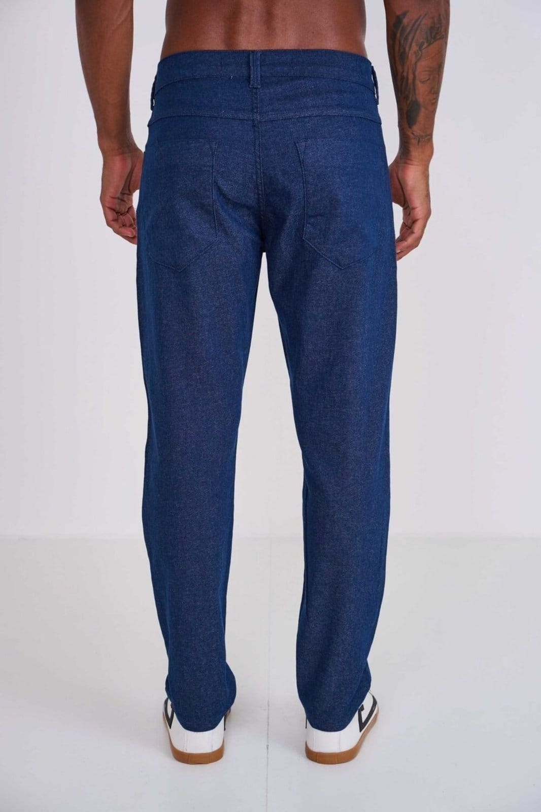 Vista 2 Calça Em Sarja New Chino Colcci Marinho Mescla Colcci azul