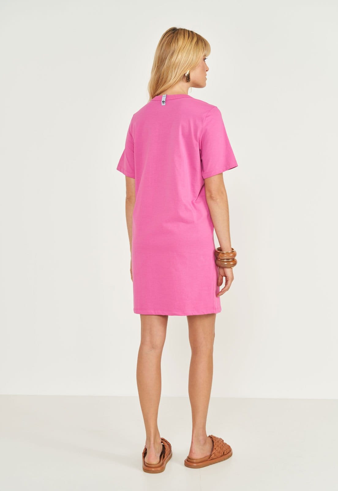 Vista 2 Vestido Feminino Colcci Logo Estampado Colcci rosa