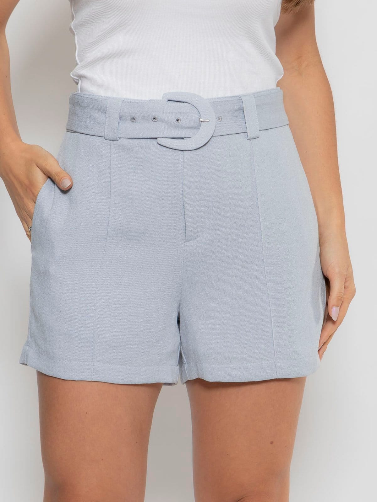 Vista 2 Short Feminino Cinto Cinto Crocker - 50627 Crocker azul