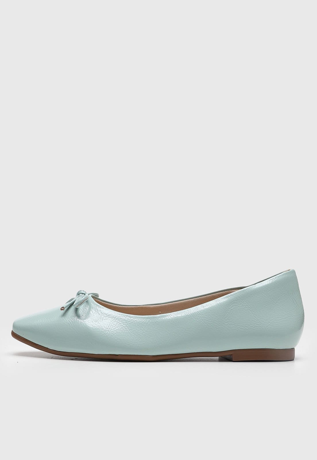 Sapatilha Feminina cê Bico Quadrado Laço Claro