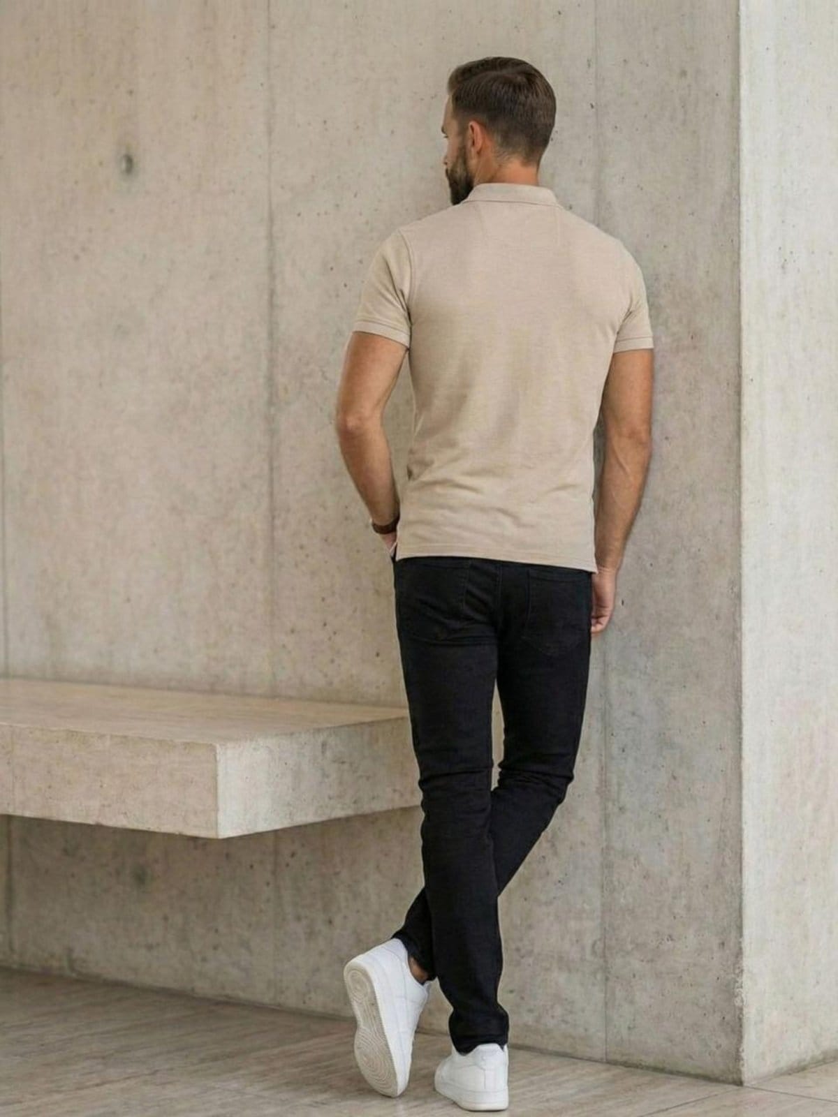 Vista 2 Calça Masculina de Sarja Sk Jeans Confortável em Algodão Preta TEX JEANS preto