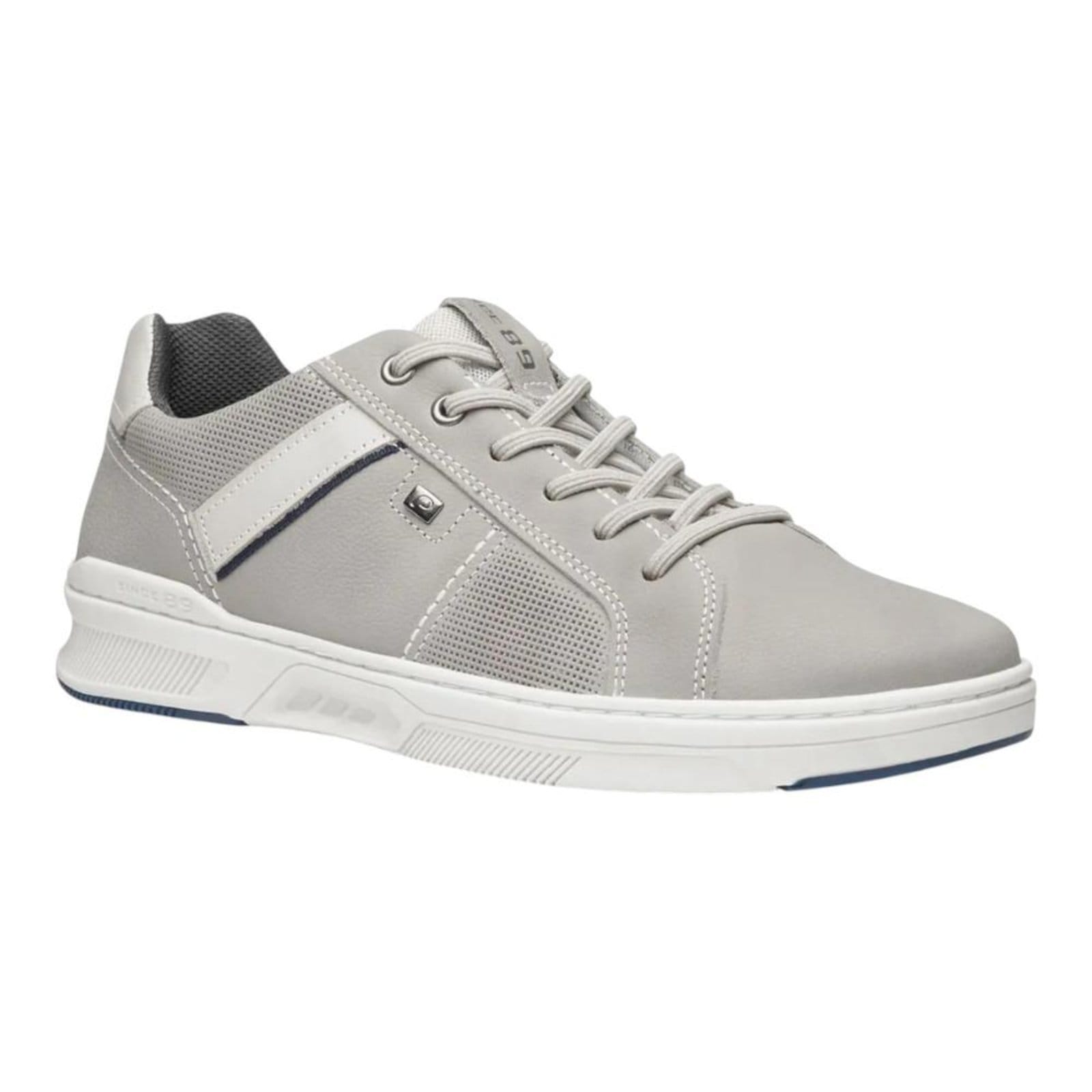 Vista 2 Tênis Sapatênis Pegada Street Stretch Couro Claro PEGADA cinza