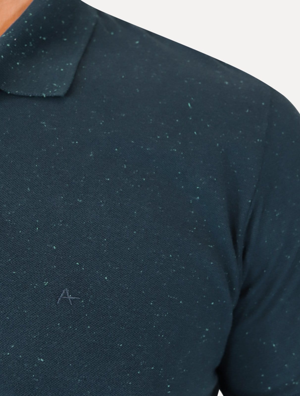 Vista 2 Polo Aramis Masculina Piquet Botone Mono Logo Aramis azul marinho