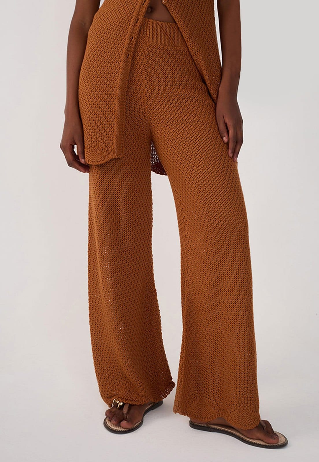 Calça Tricot Dress To Pantalona Barra Ondinha