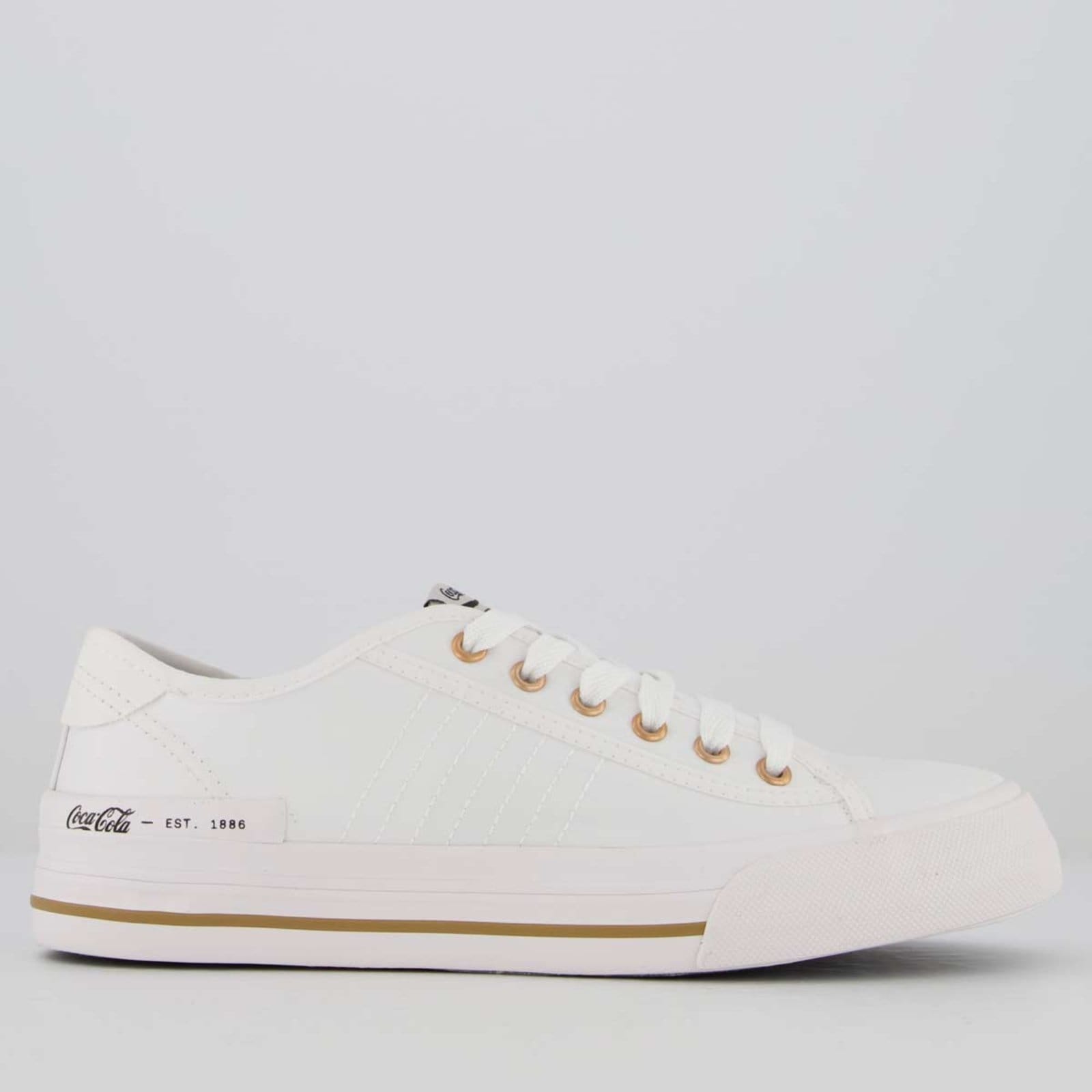 Vista principal Tênis Coca Cola Verona Feminino Coca-Cola branco