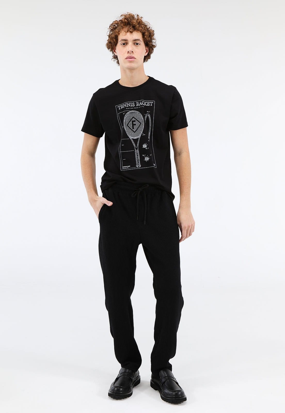 Vista 2 Calça Forum Reta Pregas Preta Forum preto