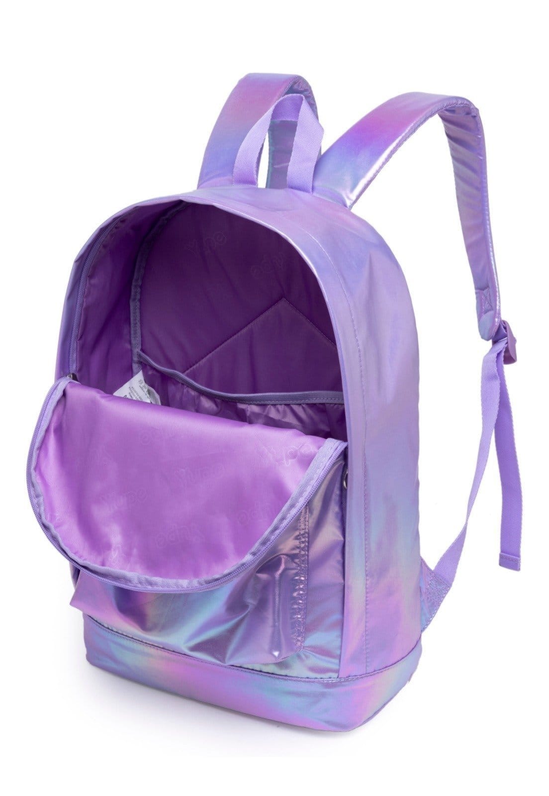 Vista 2 Infantil - Mochila Feminina Bolsa Espaçosa Escolar Resistente Notebook YUPE roxo