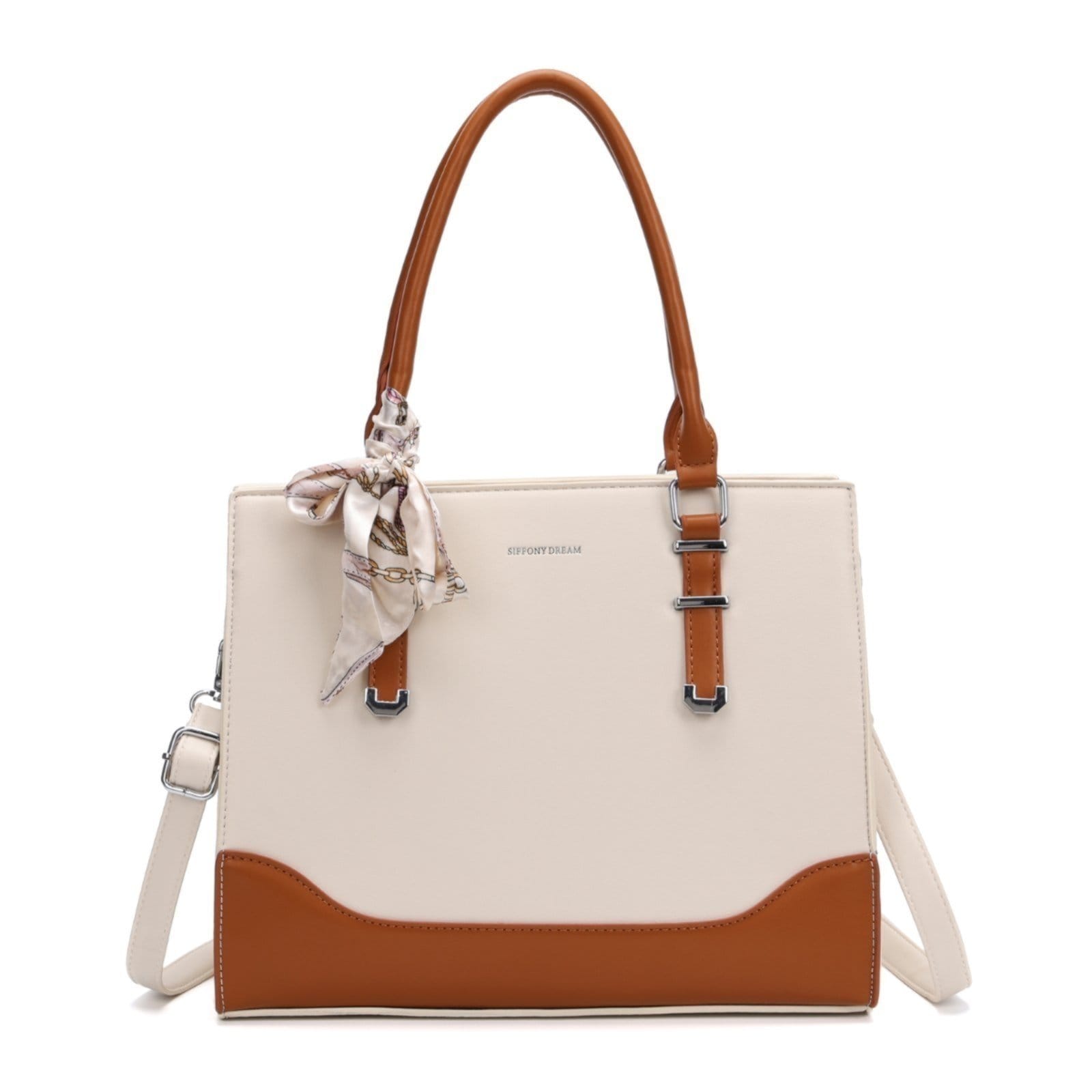 Vista principal Bolsa De Ombro Couro Social Media Alça Transversal Moderna - Off White Pinneri rosa white