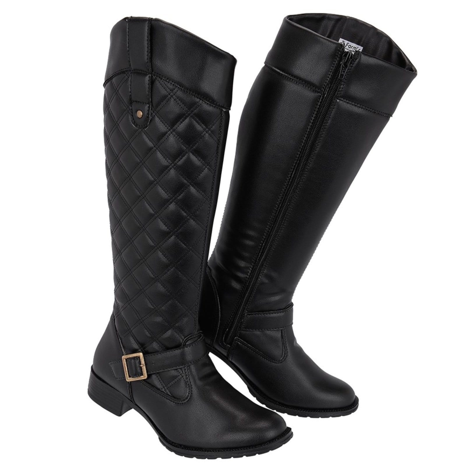 Vista principal Bota Feminina Montaria Super Leve Country Cano Longo Hype preto