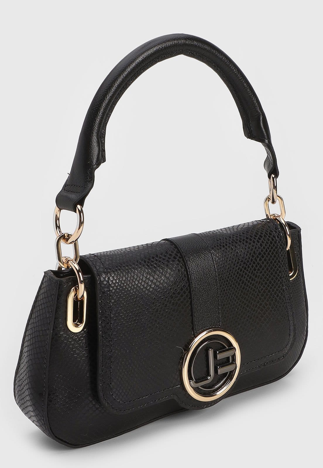 Vista 2 Bolsa Tiracolo Jorge Bischoff Lapela Preta Jorge Bischoff preto