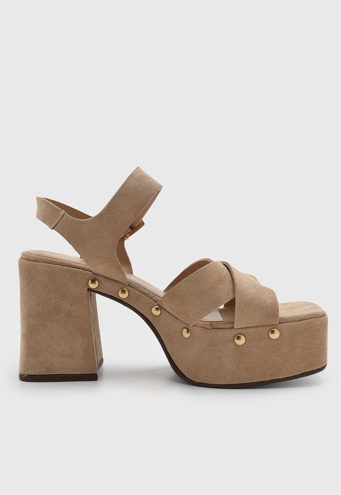 Vista 2 Sandália Feminina Lança Perfume Salto Alto Lança Perfume bege