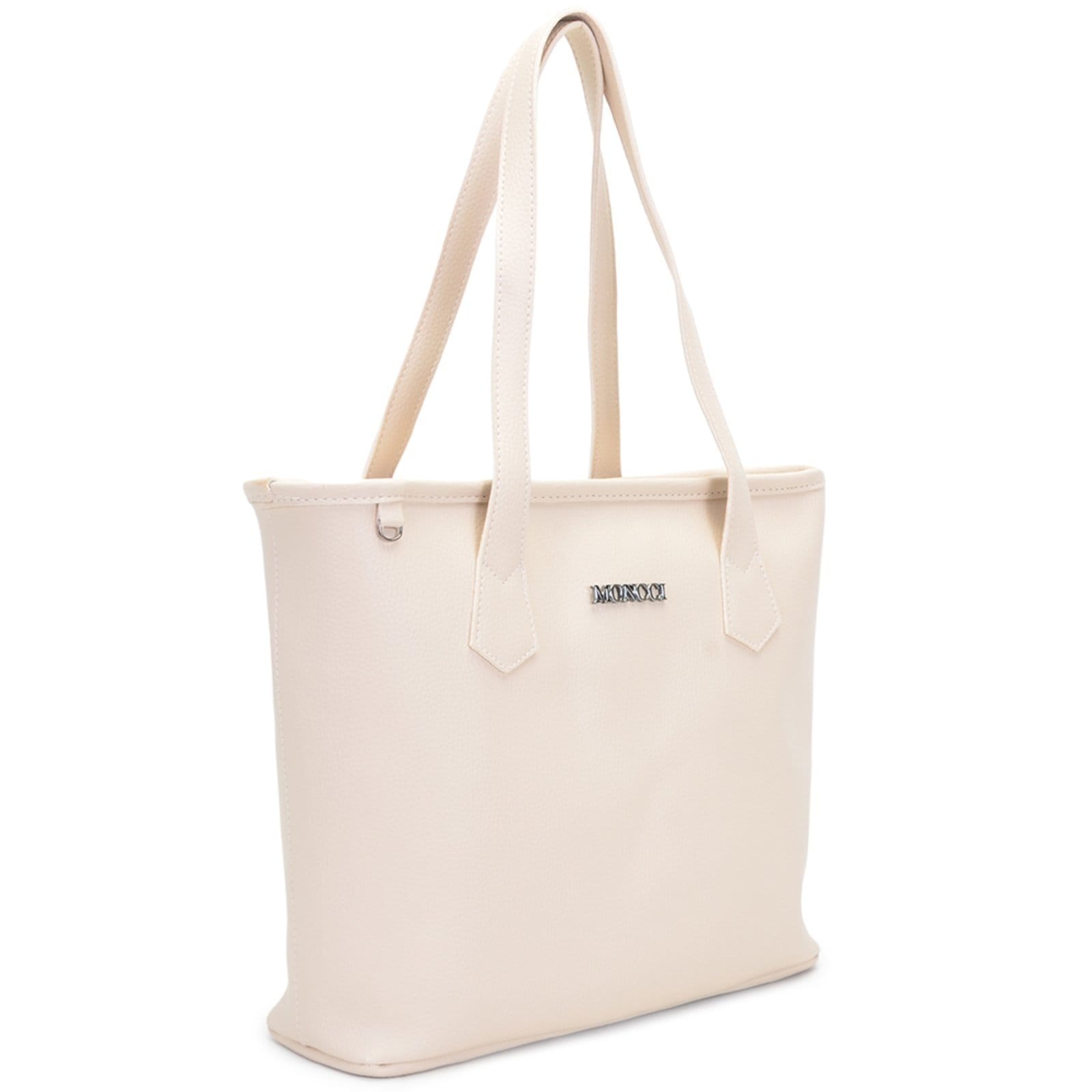 Vista 2 Bolsa feminina Moncci Saco Fechamento De Zíper Marfim MONCCI bege/branco/off-white