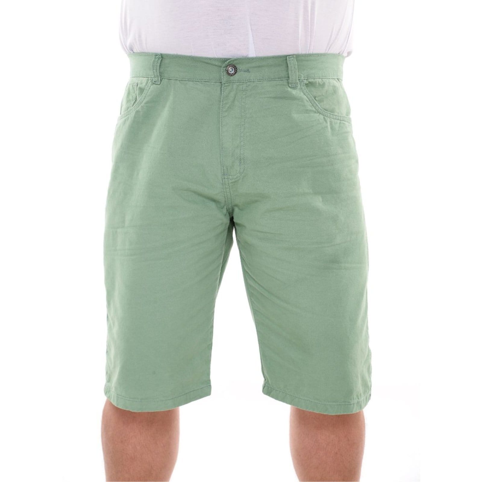 Vista principal Bermuda Alleppo Sarja Claro Plus Size Alleppo Jeans verde