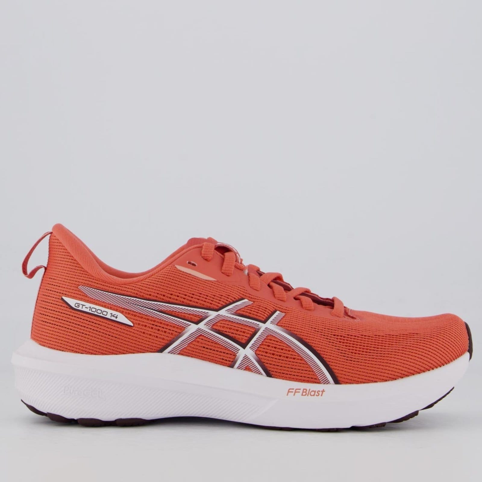 Vista principal Tênis Asics GT 1000 14 Feminino Rosa ASICS laranja rosa