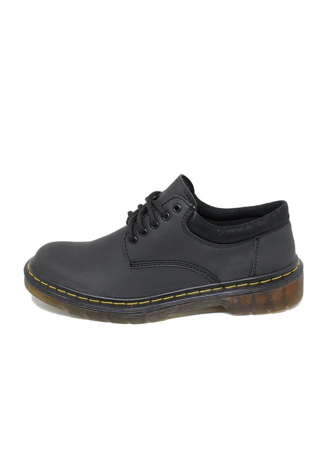 Vista 2 Sapato Colegial Ingles Estilo Veggie Preto Fosco Baixo ESTILO VEGGIE SHOES cinza