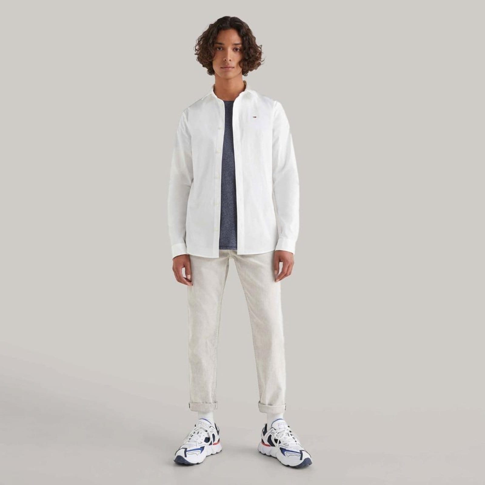 Vista 2 Camisa Clássica Popeline Tommy Jeans - EGG Tommy Jeans branco