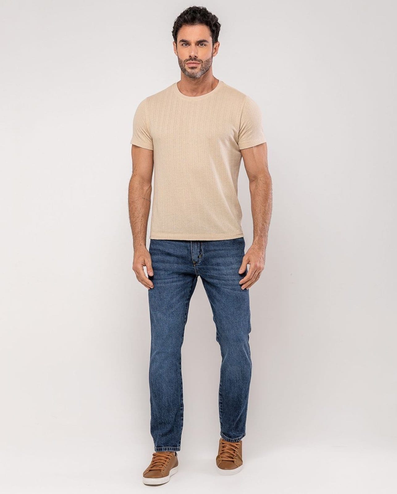 Vista principal Calça Masc Slim Fit Premium 25145 Sky Escuro Consciência jeans