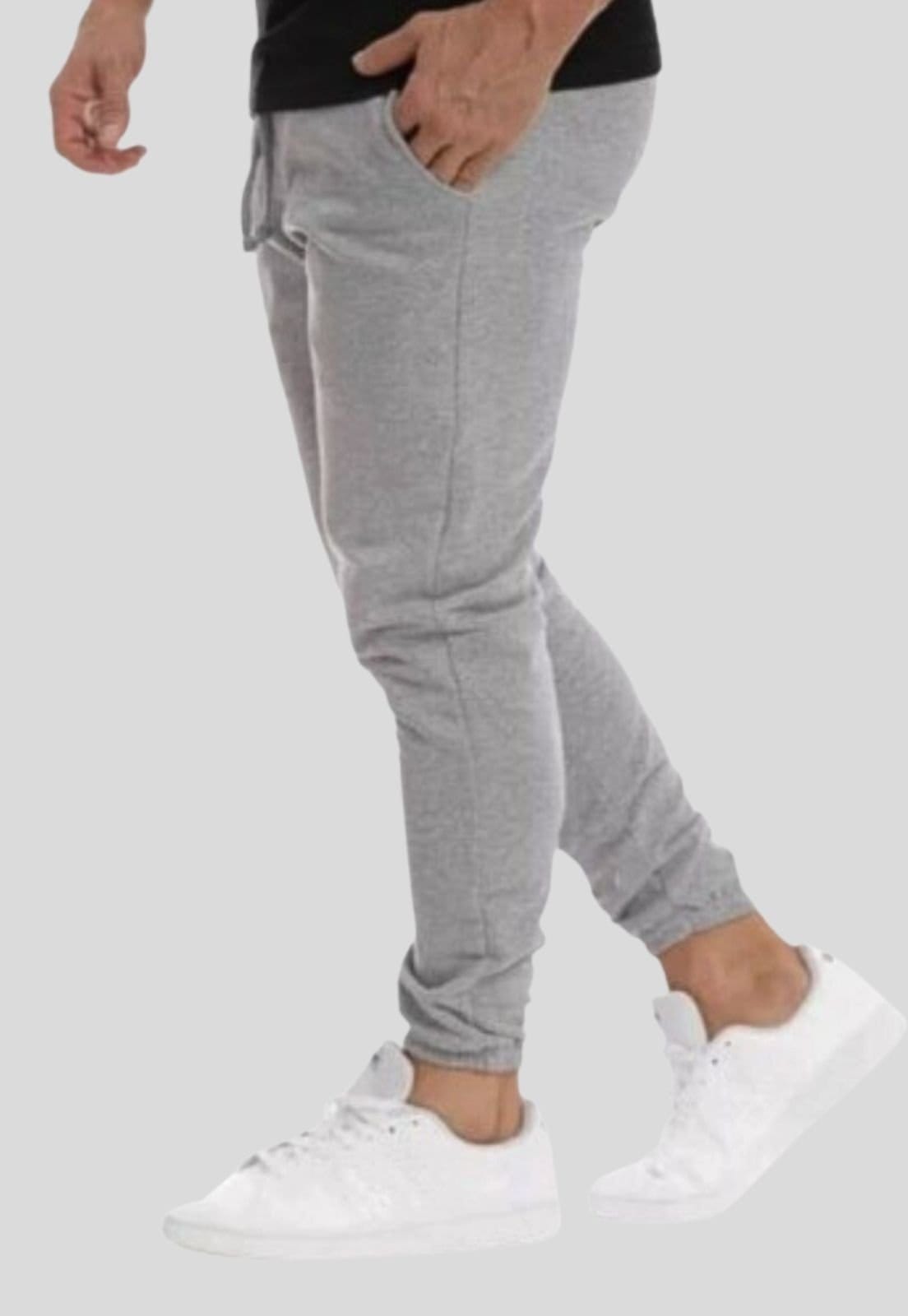 Vista 2 Calça Moletinho Vekyo Masculina Jogger Com Bolso VEKYO cinza