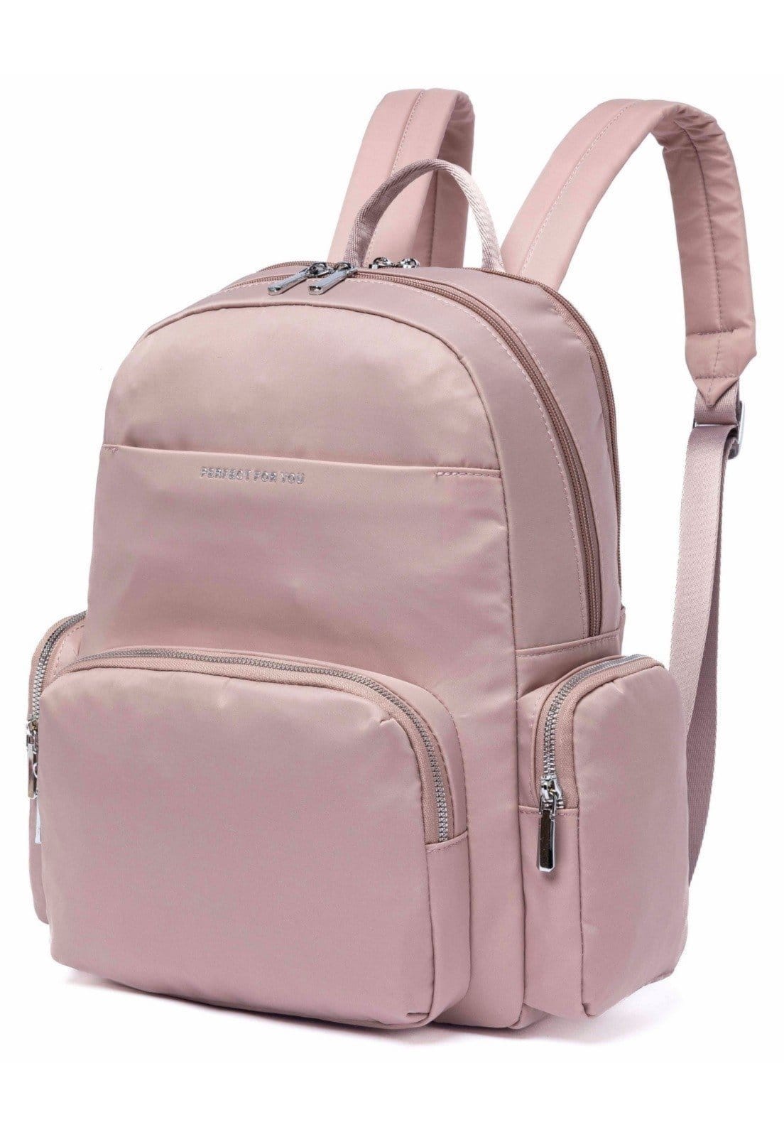 Vista 2 Mochila Feminina Trabalho Espaçosa Reforçada Escolar Menina Perfect For You rosa