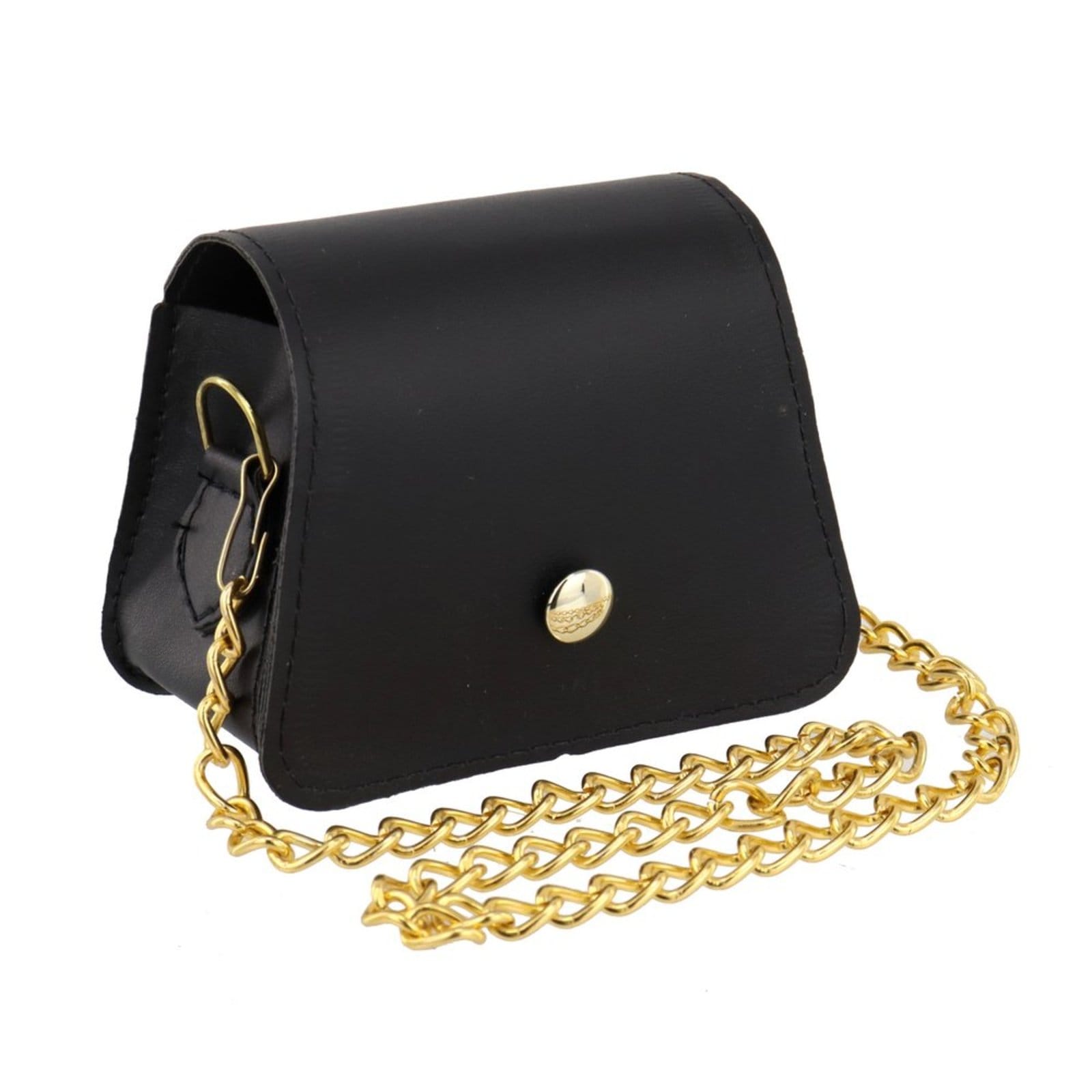 Bolsa Feminina Bolsinha Crossbody de Alça Corrente Preta