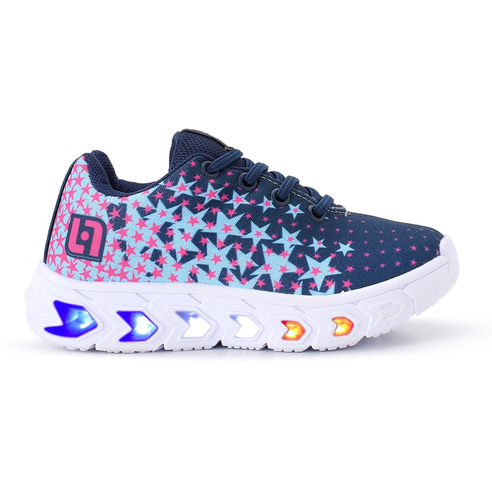 Vista 2 Infantil - Tenis de Led Meninas Casual Escolar Calce Facil Marinho + Chinelo Oculos e Relogio CALCADOS LGHT LIGHT azul marinho