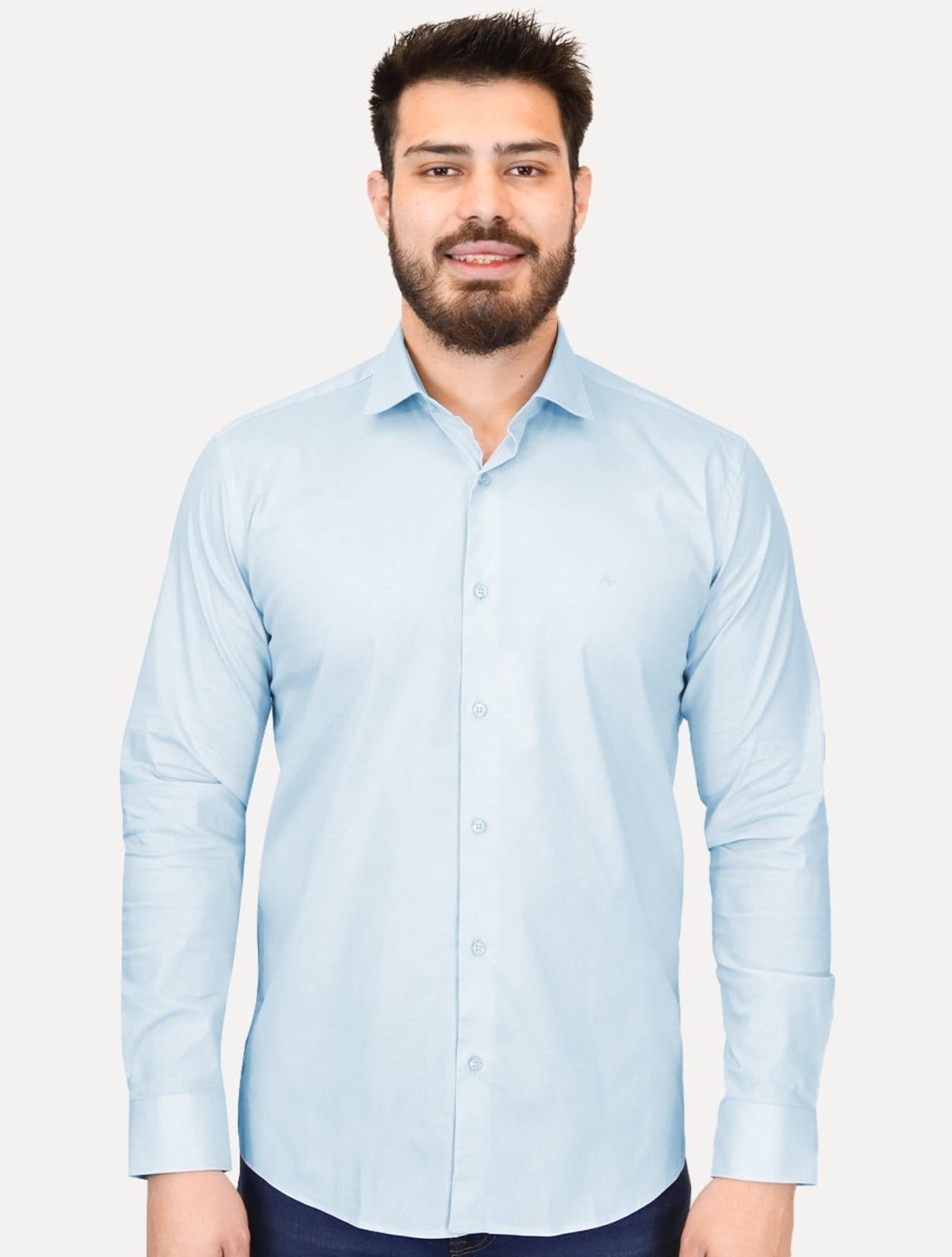 Camisa Aramis Masculina Slim Tricoline Liso Stretch Claro