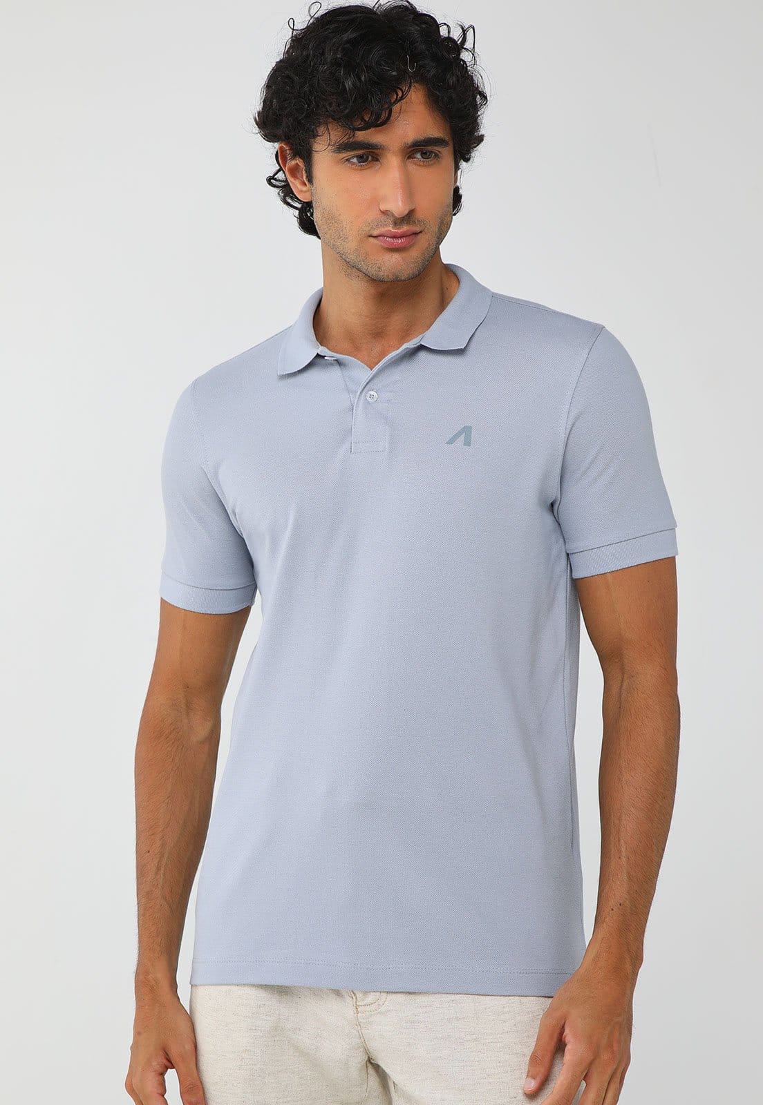 Polo Masculina Aeropostale Logo Bordado Claro