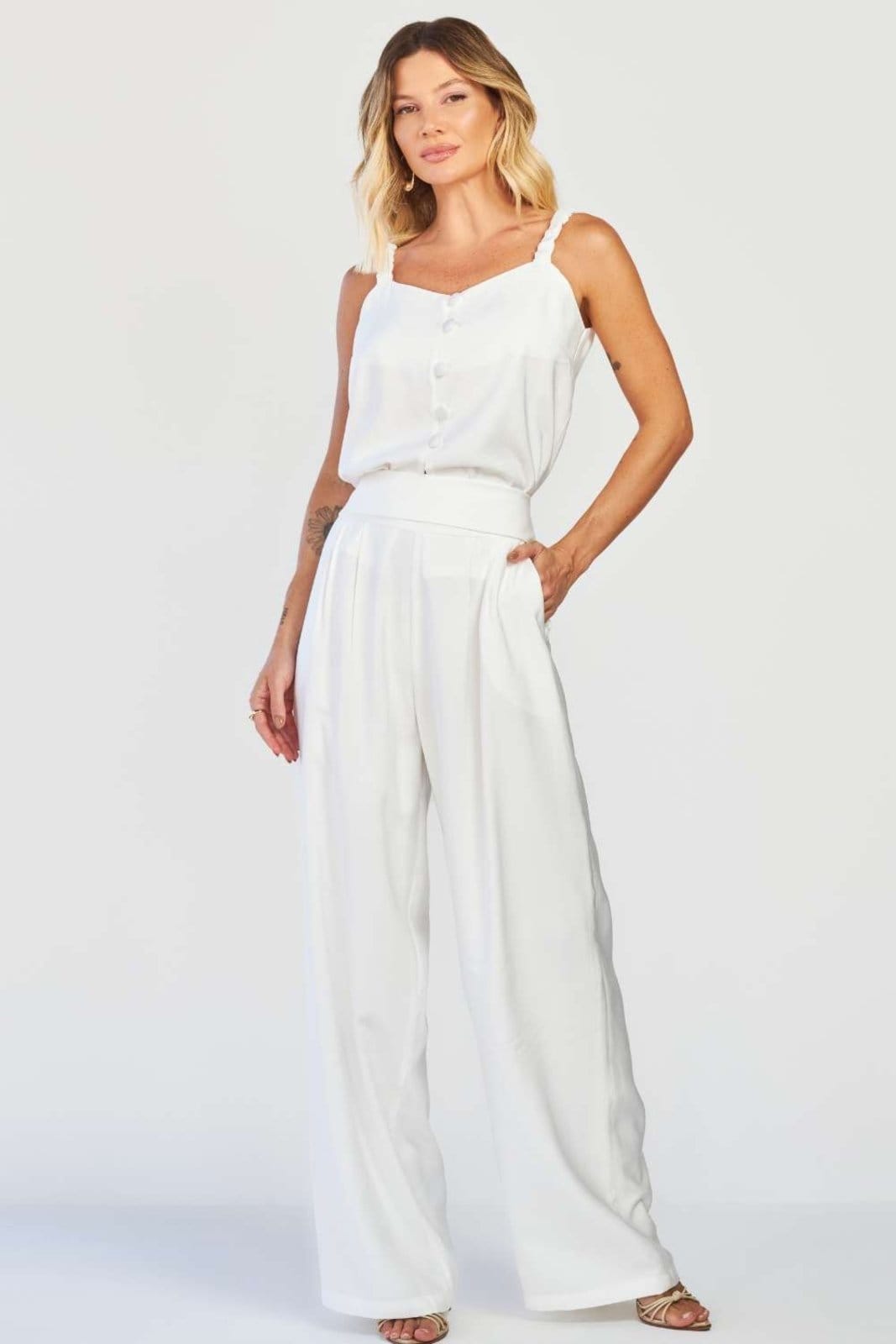 Calça Vanibele Wide Off white