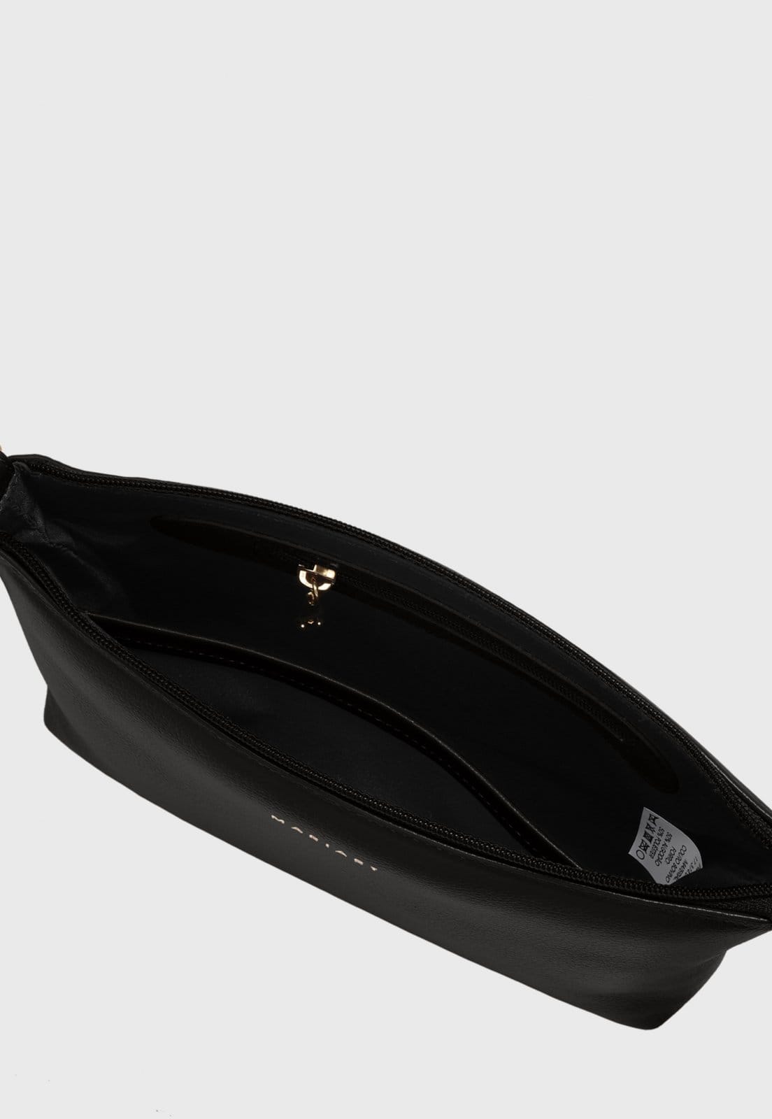 Vista 2 Bolsa Transversal Couro Mariart Salsa Preta Mariart preto